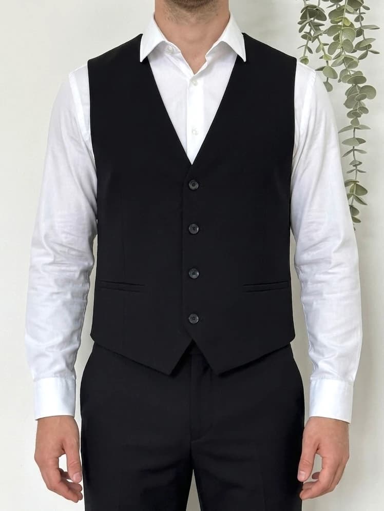 Gilet tailleur Zara noir sans manches taille XXL - Photo 1/7