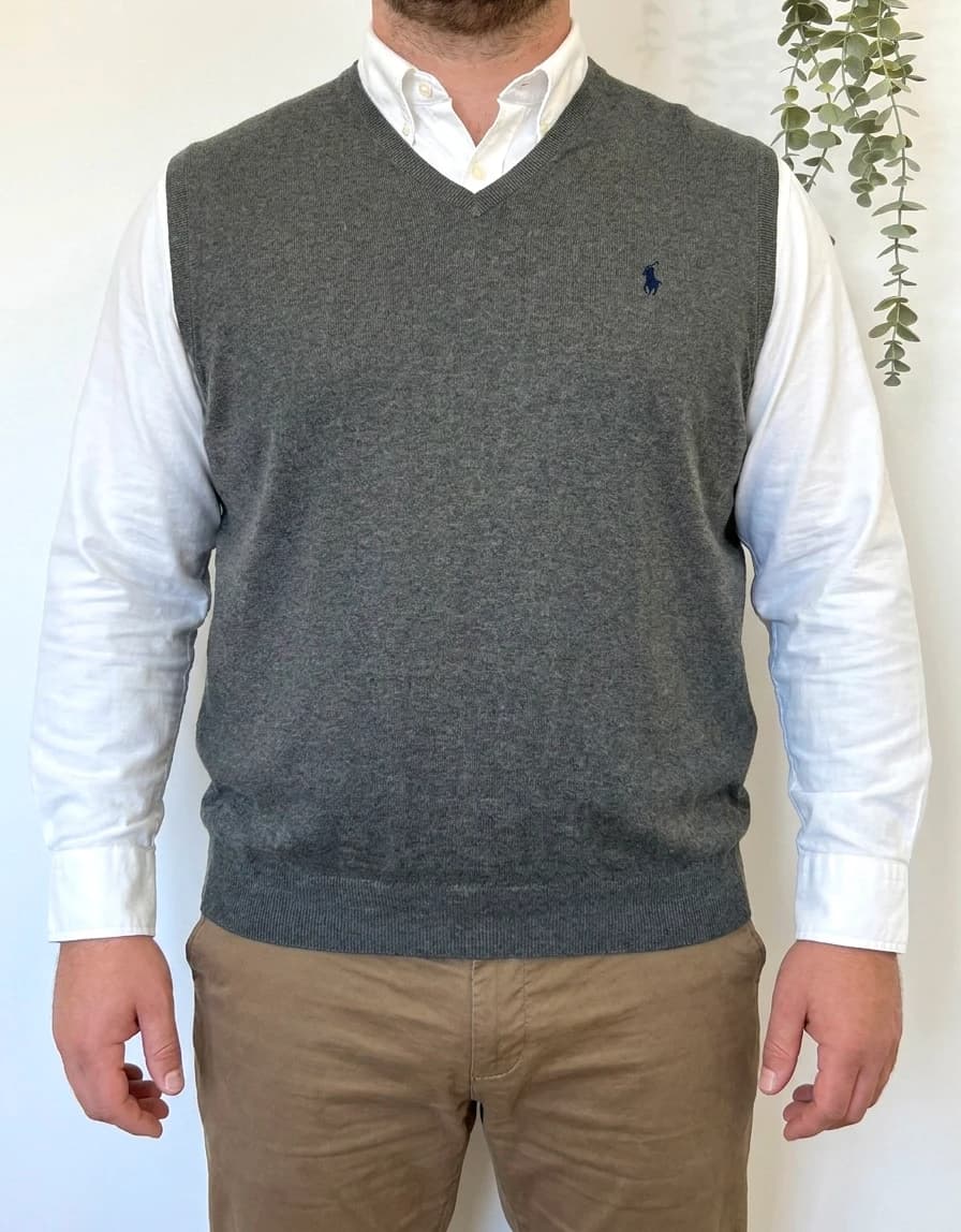 Pull sans manches Polo Ralph Lauren gris anthracite taille 2XB/2XL - PP2603265 - Photo 1/6