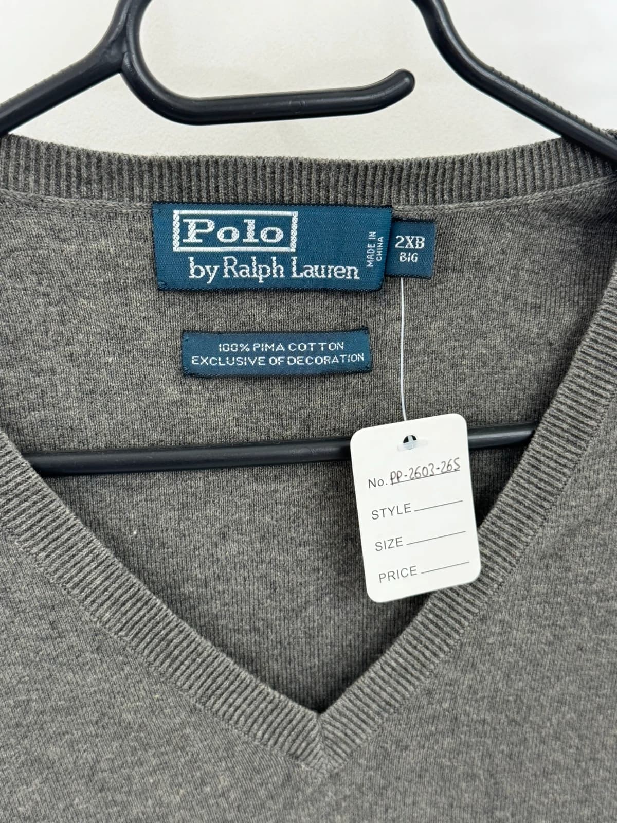 Pull sans manches Polo Ralph Lauren gris anthracite taille 2XB/2XL - PP2603265 - Photo 4/6