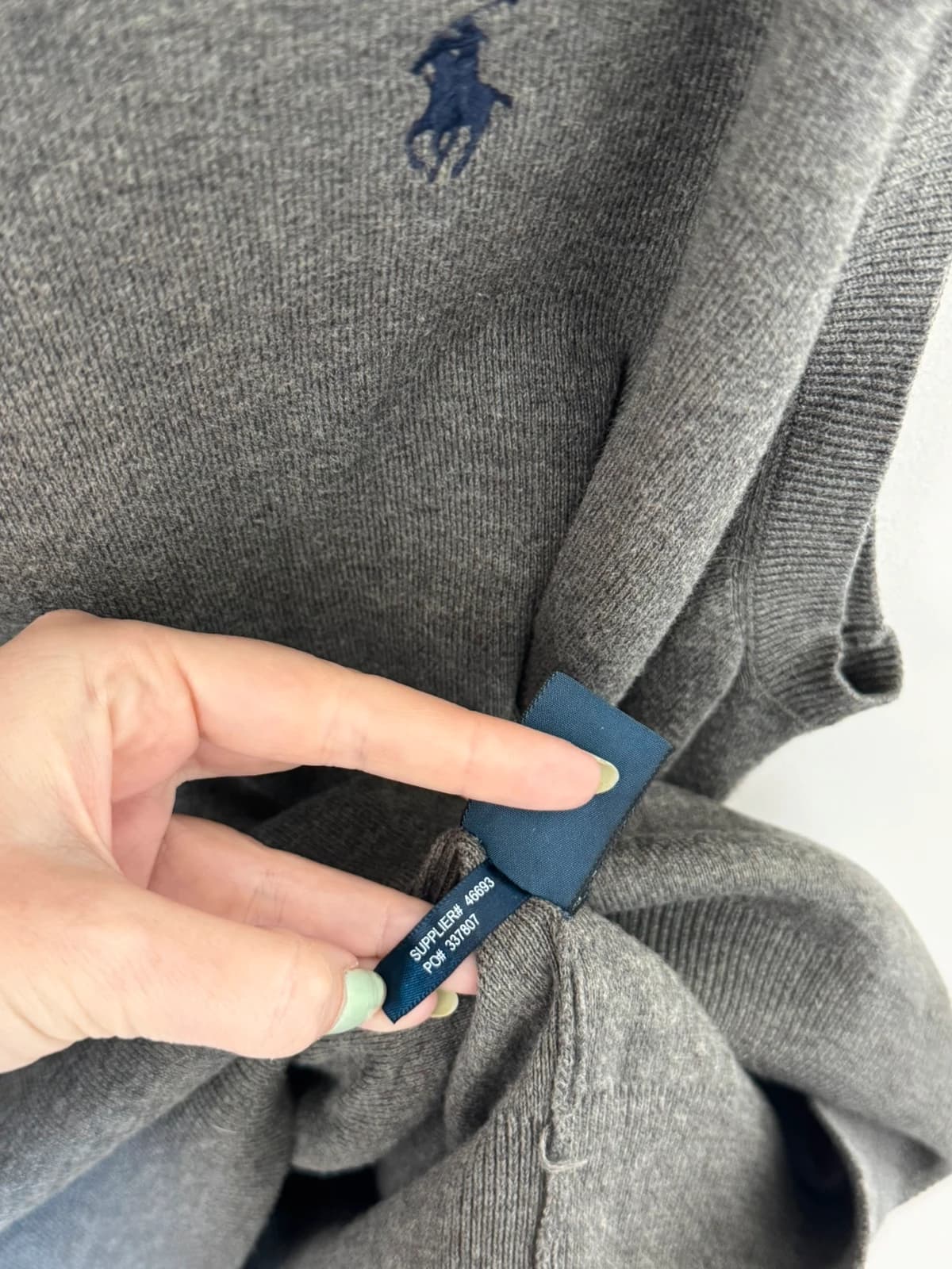 Pull sans manches Polo Ralph Lauren gris anthracite taille 2XB/2XL - PP2603265 - Photo 5/6