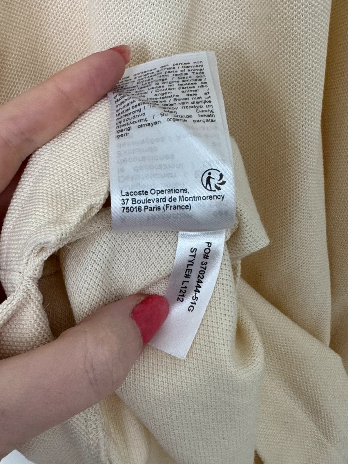 Lacoste Piqué-Polo, Classic Fit, Ecru-Beige, Größe 6/XL - FP260243 - Foto 4/8