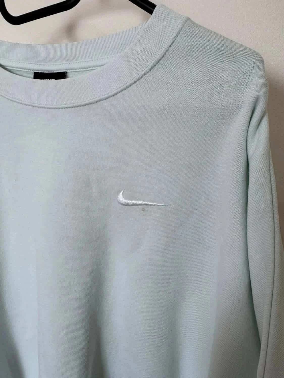 Sweat Nike vert pastel oversize Crop logo brodé swoosh taille M - Photo 3/6