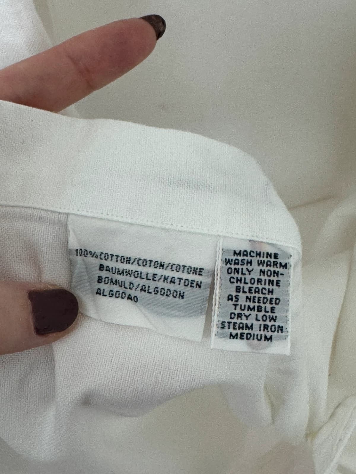 Balti Polo Ralph Lauren oxford trumpomis rankovėmis marškiniai su spalvotu logotipu, dydis XL - FP260189 – nuotrauka 6/8