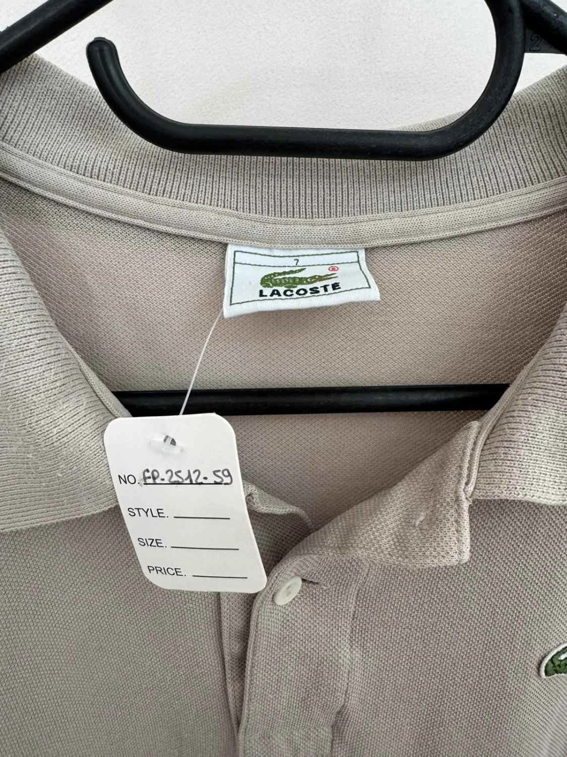 Beige katoenen Lacoste polo klassieke pasvorm, maat 7/XXL - FP251259 - Foto 4/8