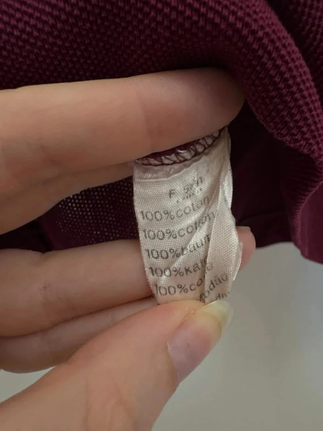 Lacoste bordeauxrode polo 100% katoen Devanlay maat 5/L - Foto 6/7