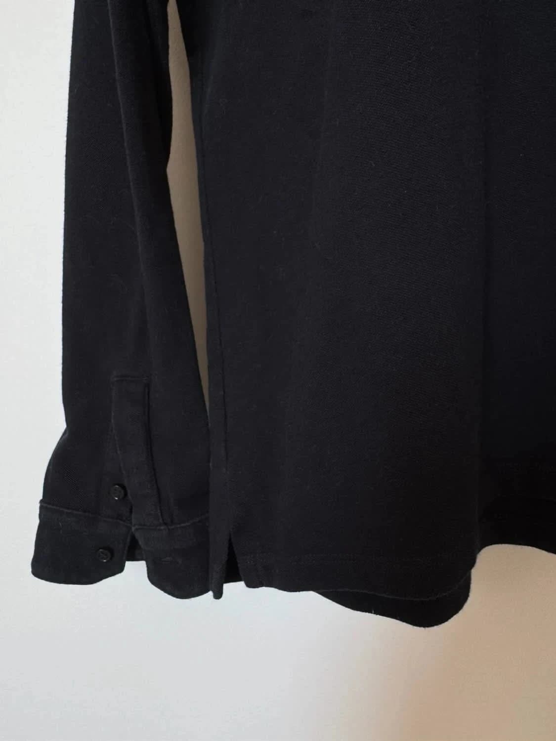 Juodas The Kooples Sport polo su tunisiška apykakle, ilgomis rankovėmis, dydis XL – nuotrauka 5/7