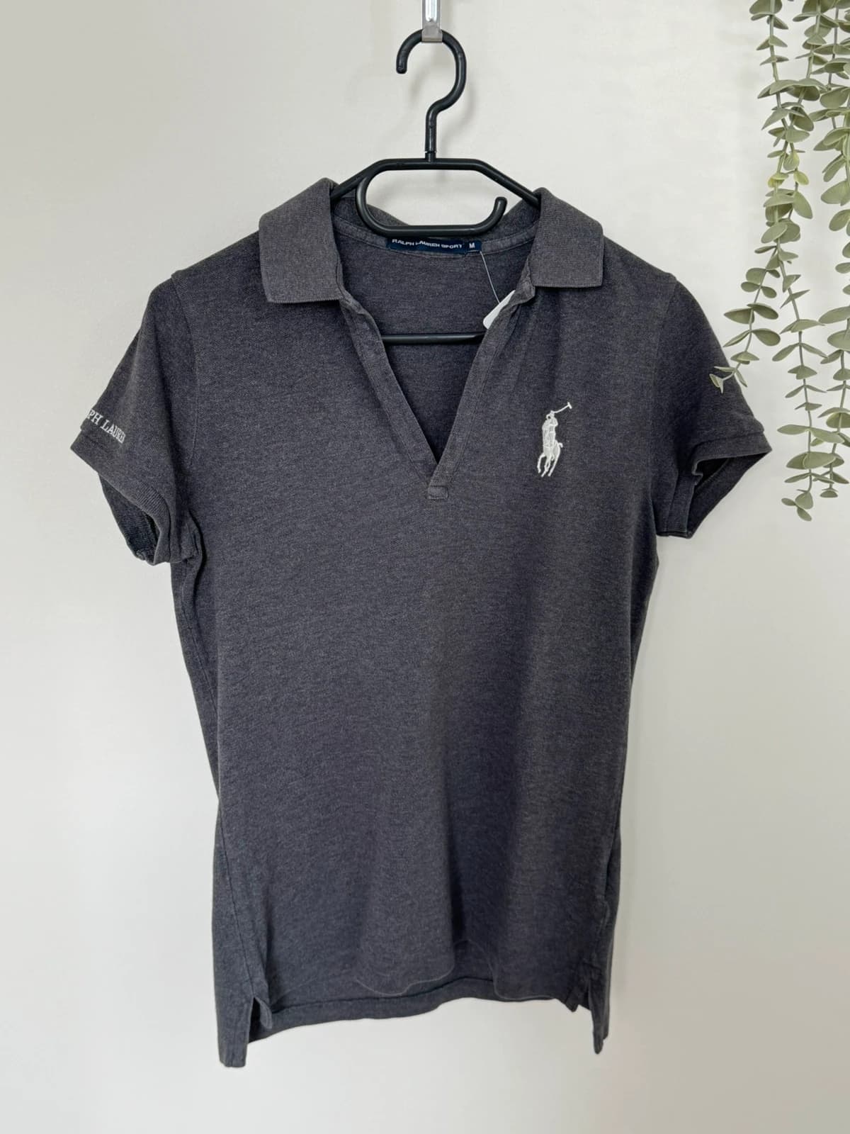 Polo piqué Ralph Lauren gris anthracite chiné taille S/M - FP260226 - Photo 2/8