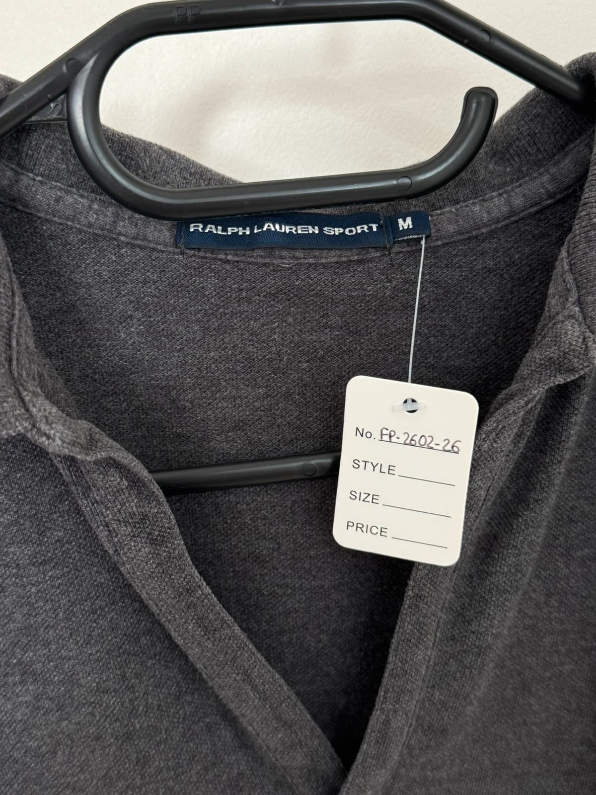 Polo piqué Ralph Lauren gris anthracite chiné taille S/M - FP260226 - Photo 4/8