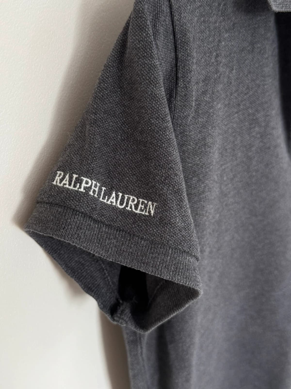 Polo piqué Ralph Lauren gris anthracite chiné taille S/M - FP260226 - Photo 7/8