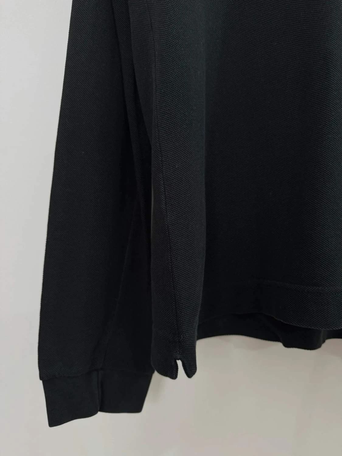 Polo s dlouhým rukávem z bavlny Lacoste černé, slim fit, velikost 5/L - FP251225 – fotka 4/9