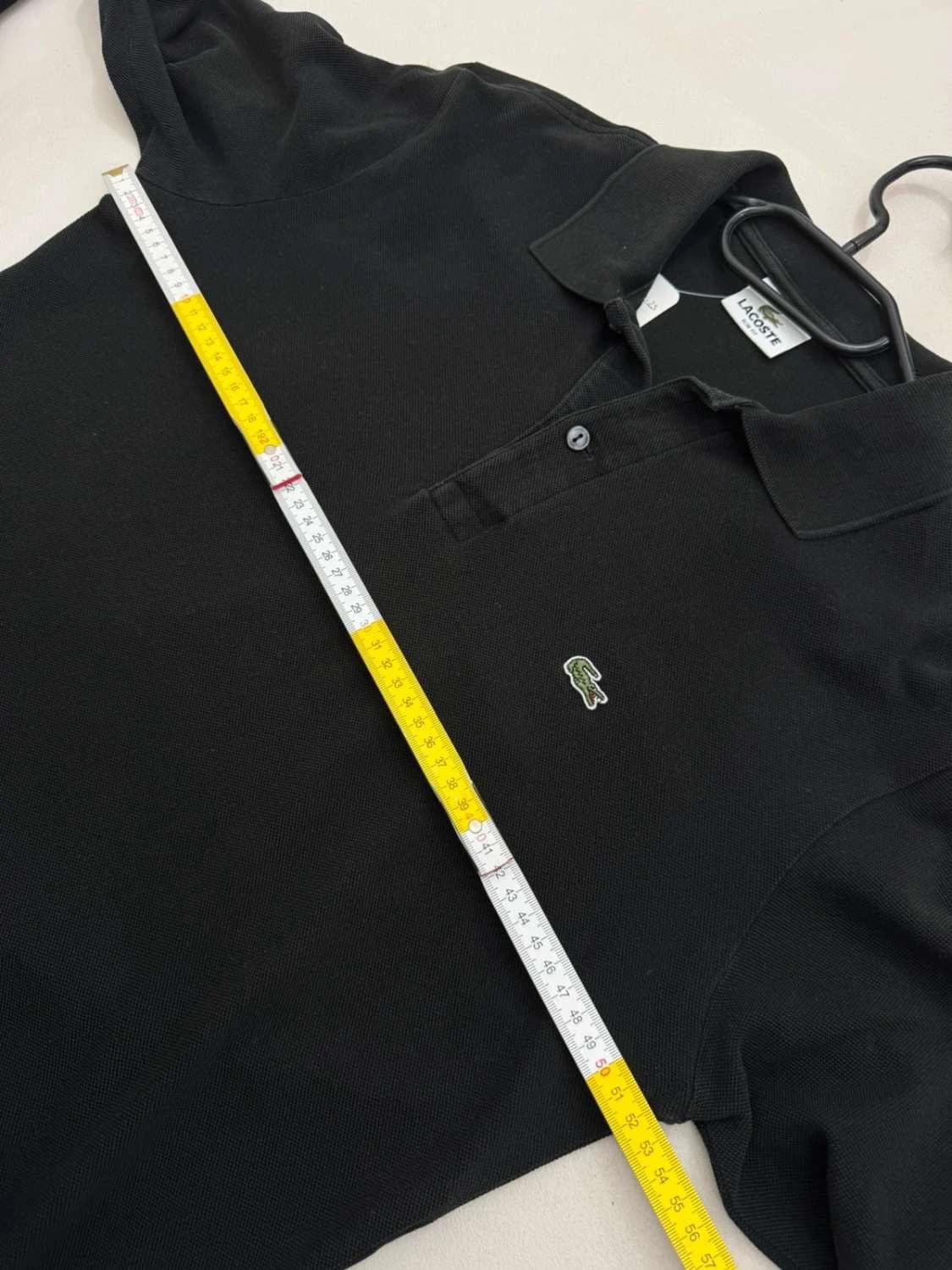 Polo s dlouhým rukávem z bavlny Lacoste černé, slim fit, velikost 5/L - FP251225 – fotka 8/9