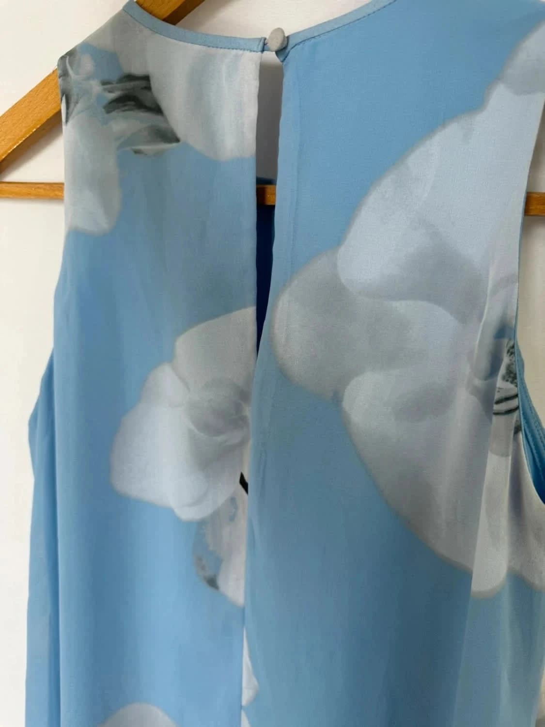 Calvin Klein Kleid blau mit weißen Blumen Größe S - Foto 6/9