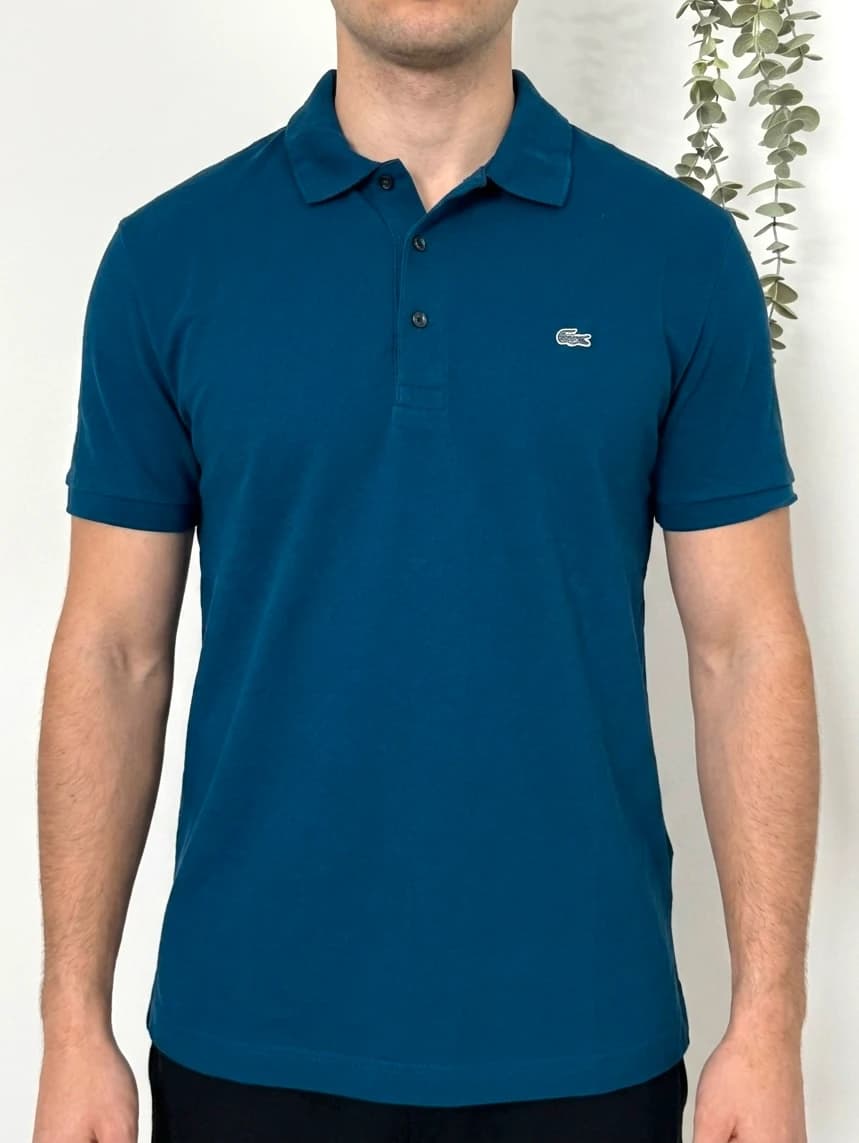 Polo piqué slim fit Lacoste azul petróleo tamanho 6/XL - FP260235 - Foto 1/7