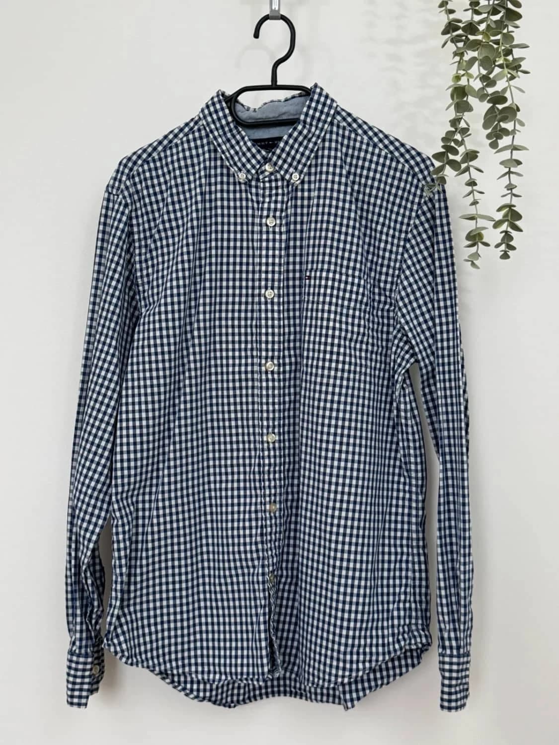 Chemise vichy Tommy Hilfiger bleu marine taille M - FP260156 - Photo 2/8