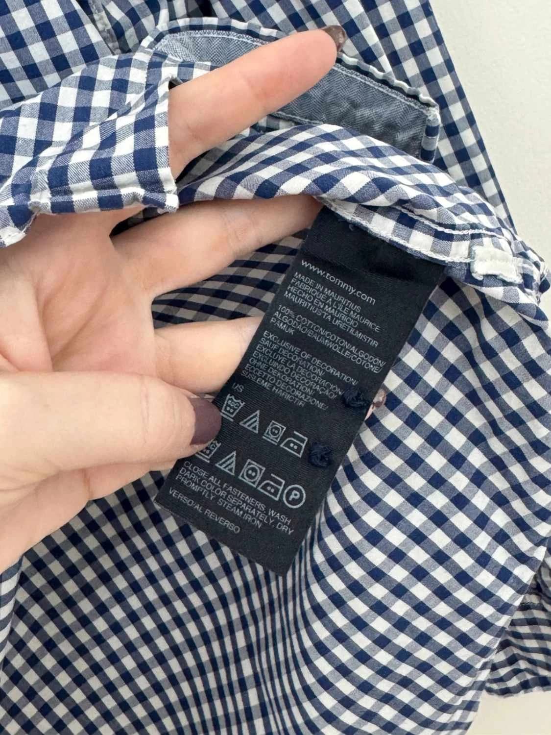 Chemise vichy Tommy Hilfiger bleu marine taille M - FP260156 - Photo 5/8