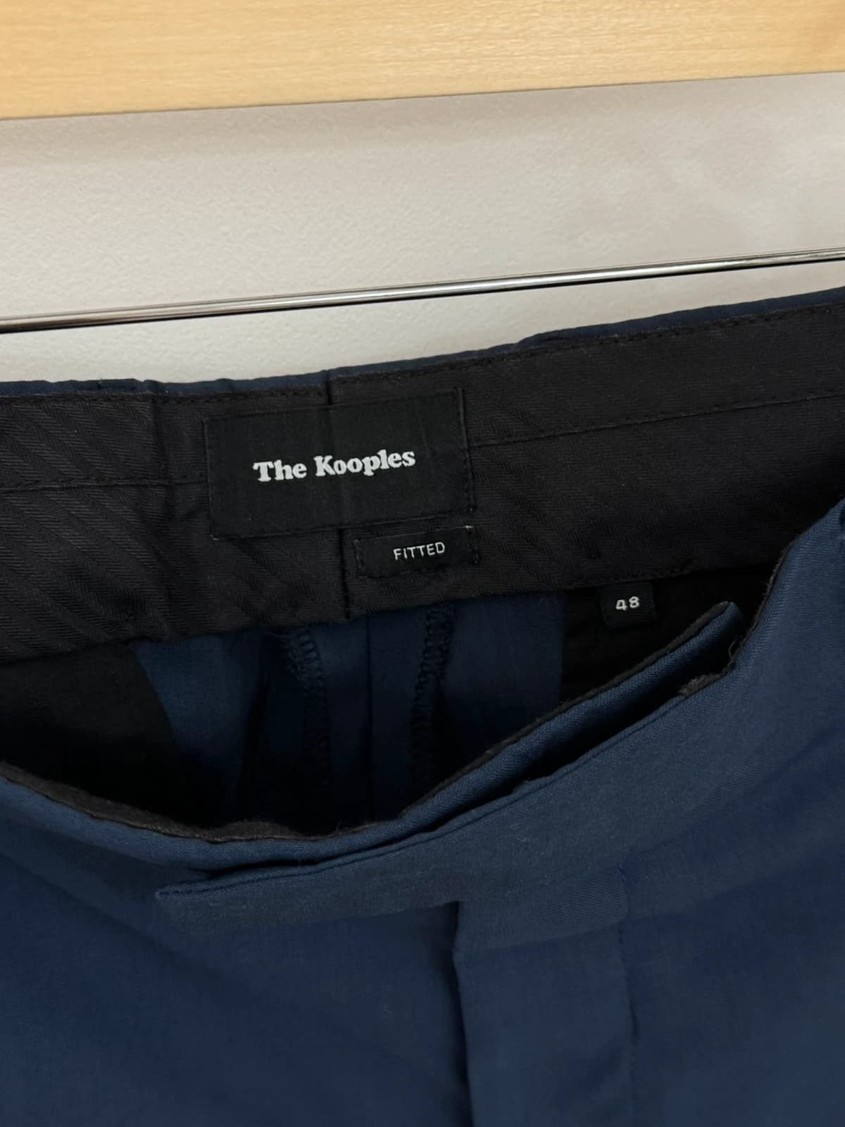 Pantalon tailleur The Kooples bleu marine fitted en laine taille 48/L - Photo 5/9