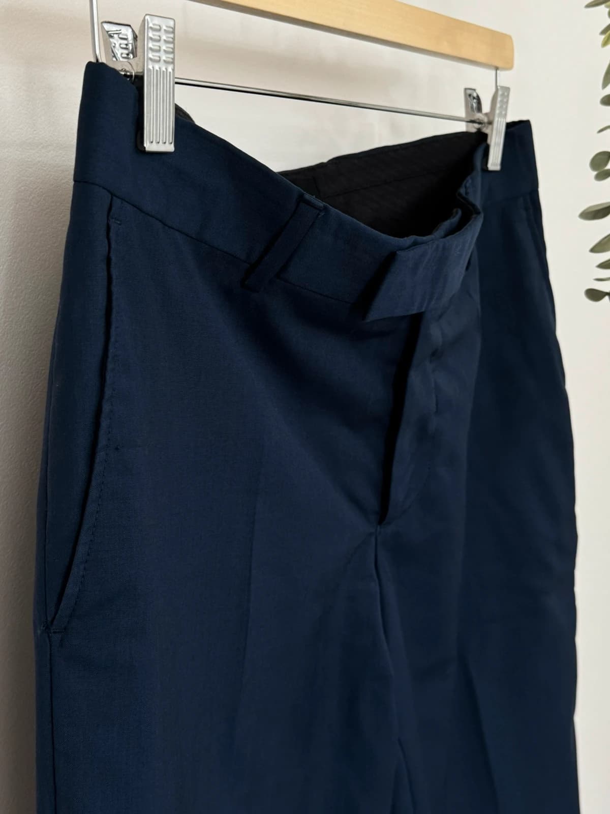 Pantalon tailleur The Kooples bleu marine fitted en laine taille 48/L - Photo 3/9