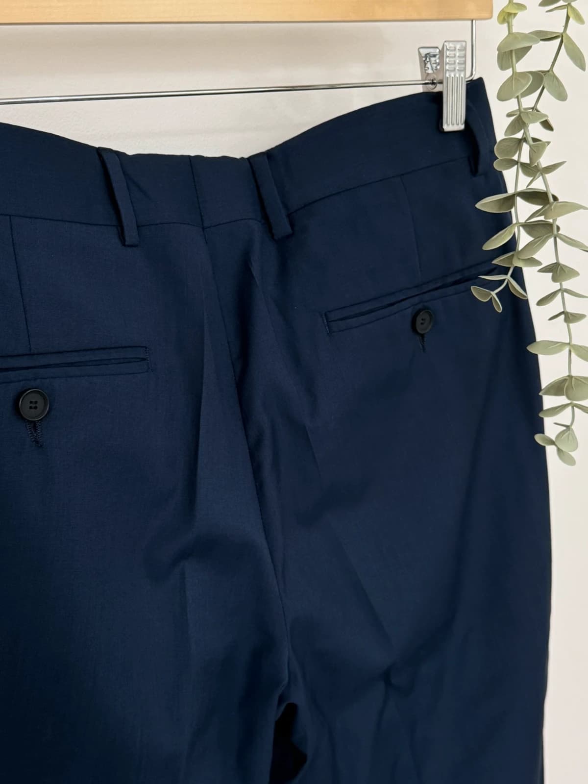 Pantalon tailleur The Kooples bleu marine fitted en laine taille 48/L - Photo 6/9