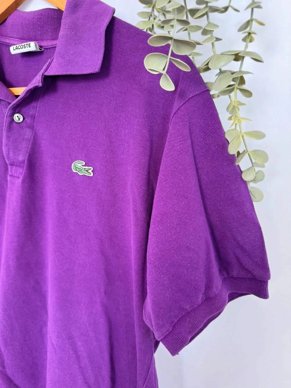 Violets Lacoste polo krekls Devanlay, izmērs M - Foto 3/8