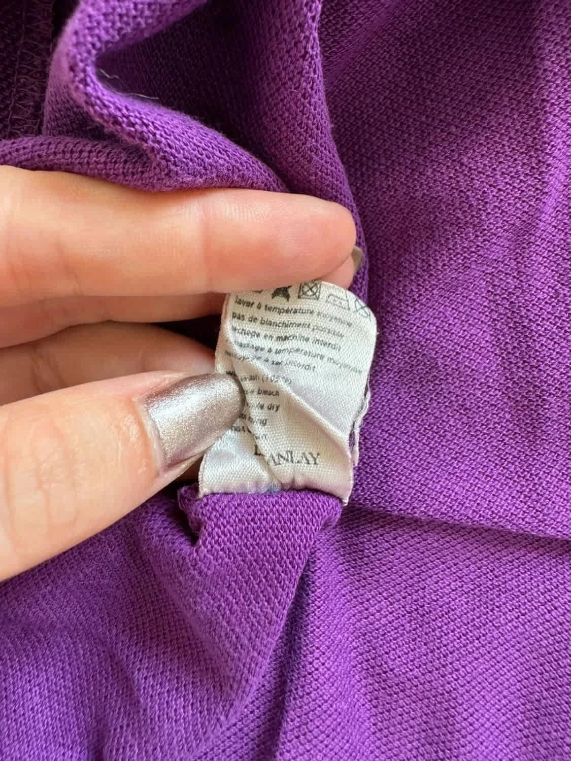 Violets Lacoste polo krekls Devanlay, izmērs M - Foto 7/8