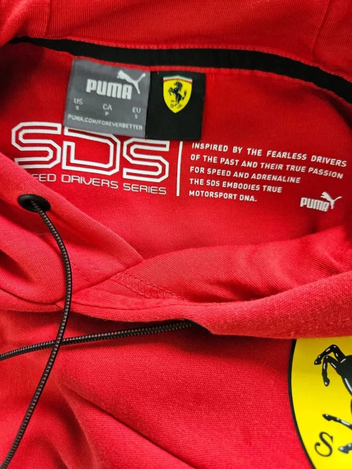 Rød Puma x Ferrari motorsport SDS hættetrøje størrelse S - Foto 6/8