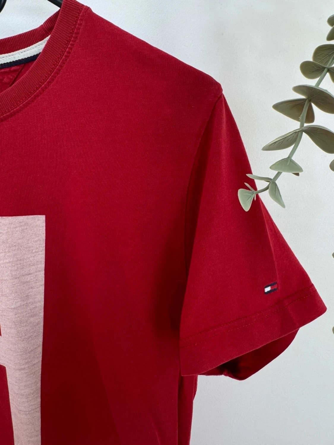 T-shirt coton Tommy Hilfiger rouge logo H taille S - FP2512187 - Photo 4/6