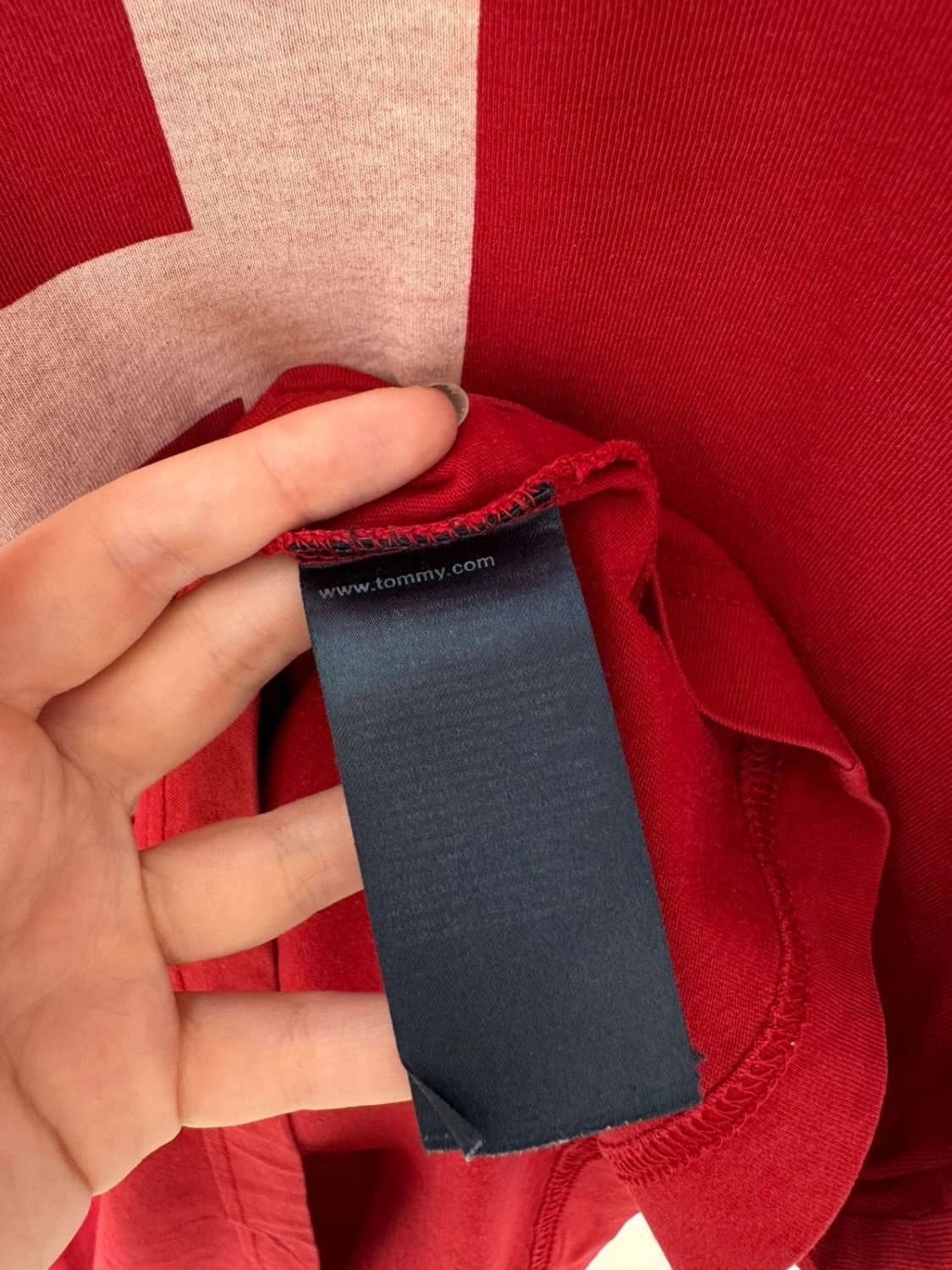 T-shirt coton Tommy Hilfiger rouge logo H taille S - FP2512187 - Photo 6/6