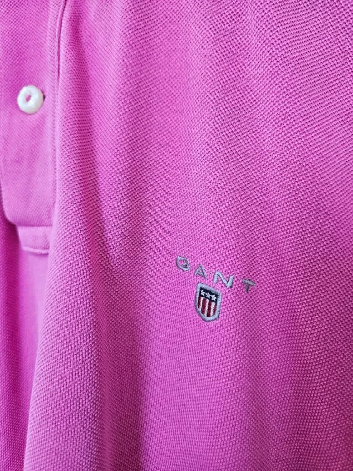 Polo Gant rose fuchsia Regular Fit 100% coton taille M - Photo 5/8