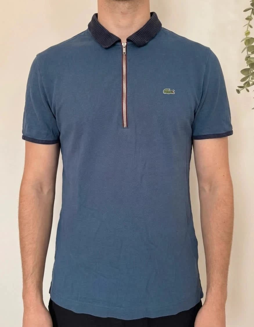 Polo Lacoste slim fit zip coton bleu marine taille 2/XS - FP251258 - Photo 1/8