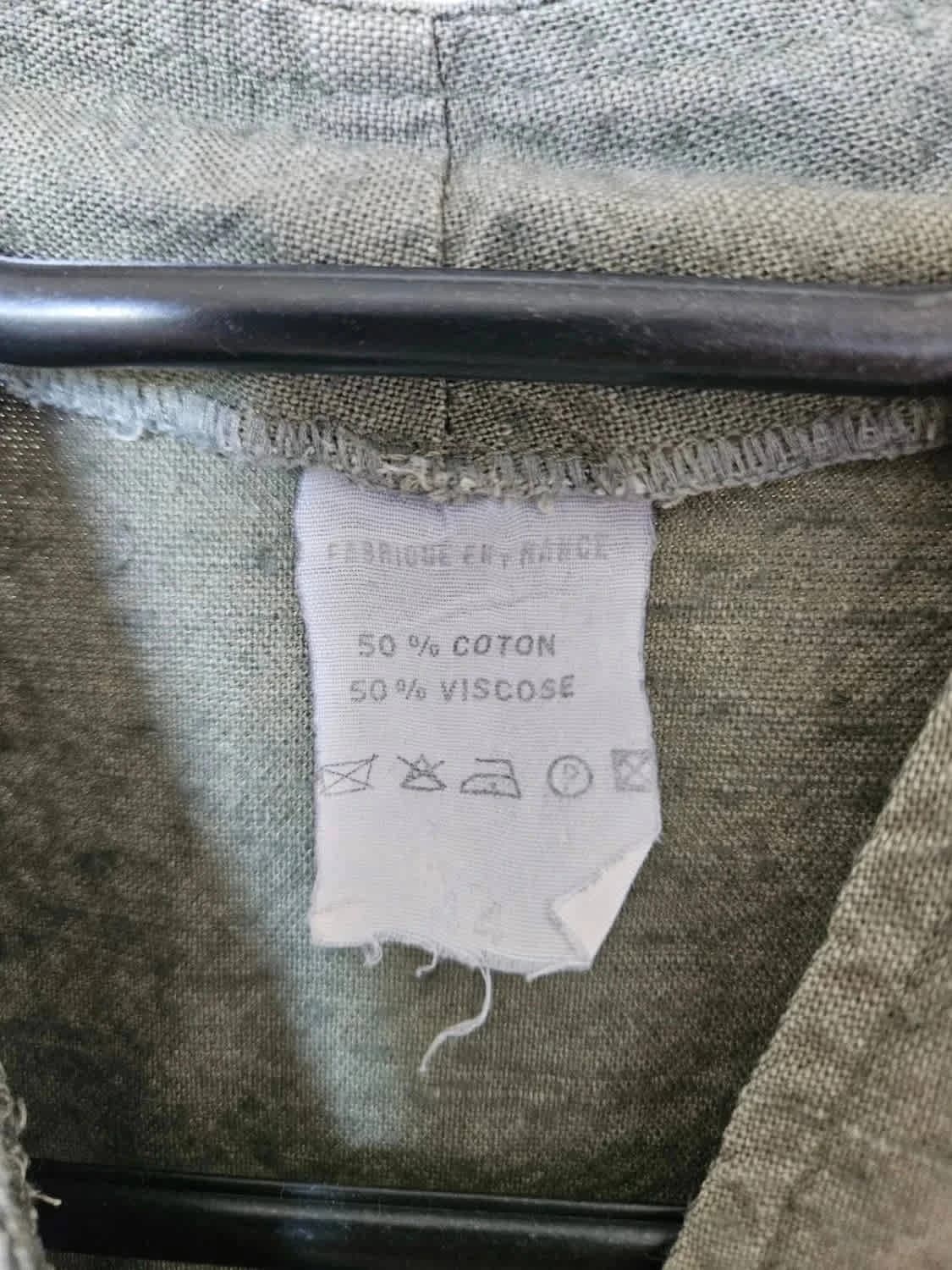 Veste manches courtes kaki vintage boutons dorés fabriquée en France - Photo 3/5