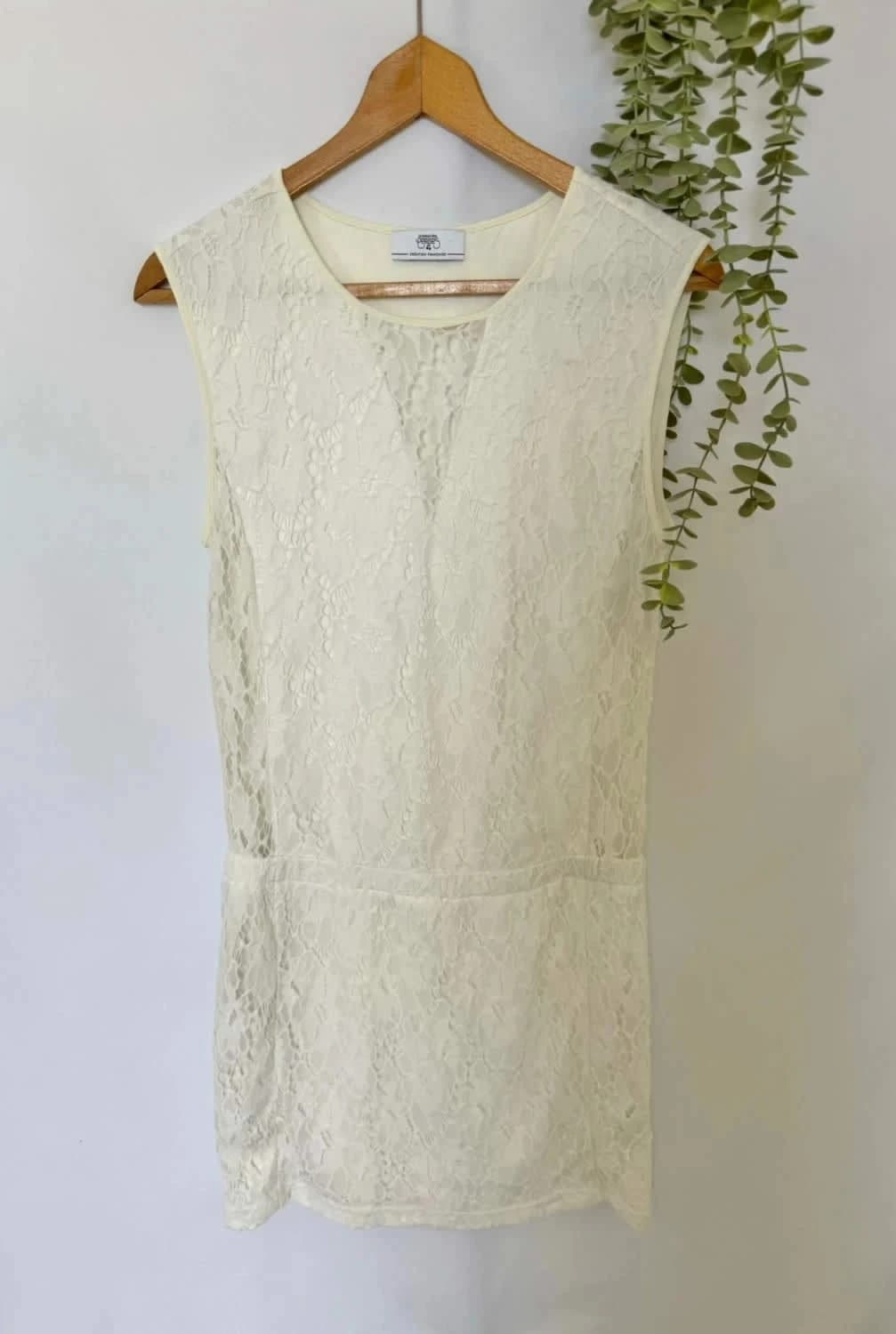 Robe dentelle blanche Le Temps Des Cerises taille M - Photo 2/5