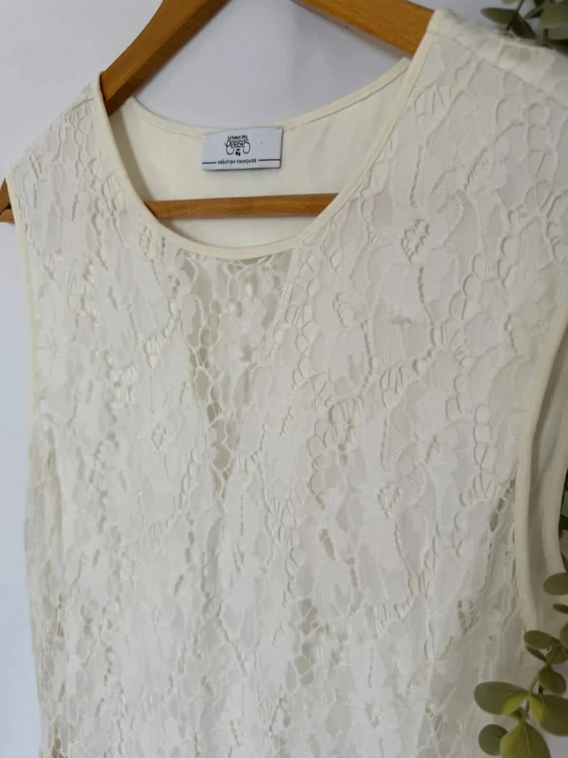 Robe dentelle blanche Le Temps Des Cerises taille M - Photo 3/5