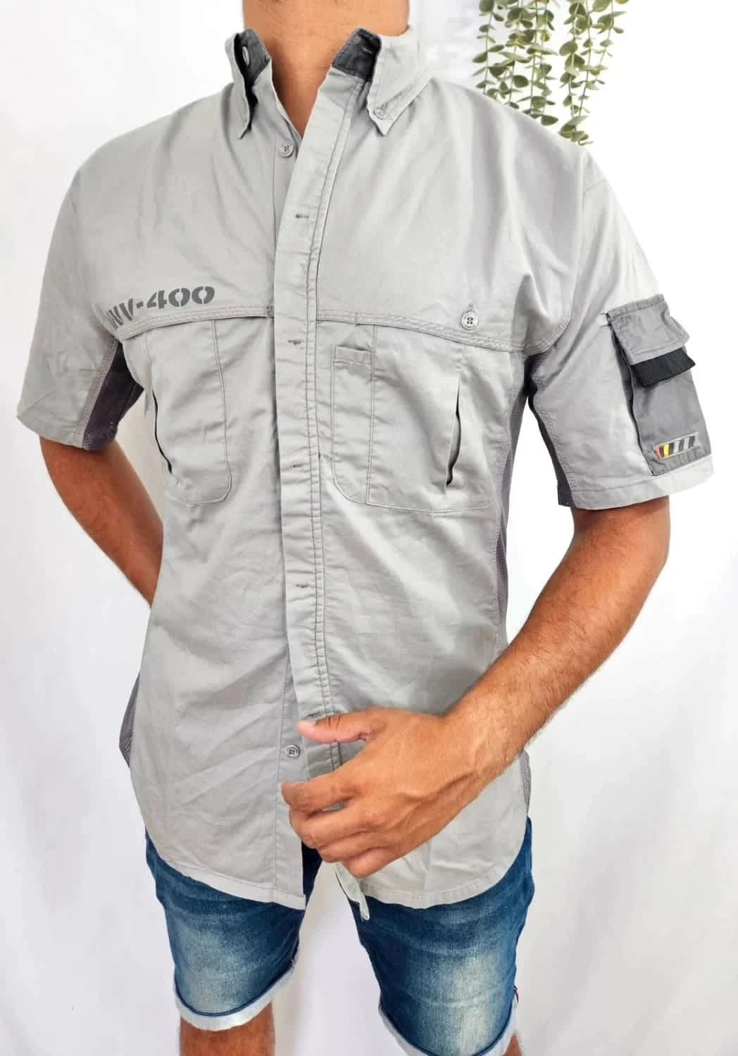 Chemise de travail grise manches courtes Manovre taille L - Photo 1/10
