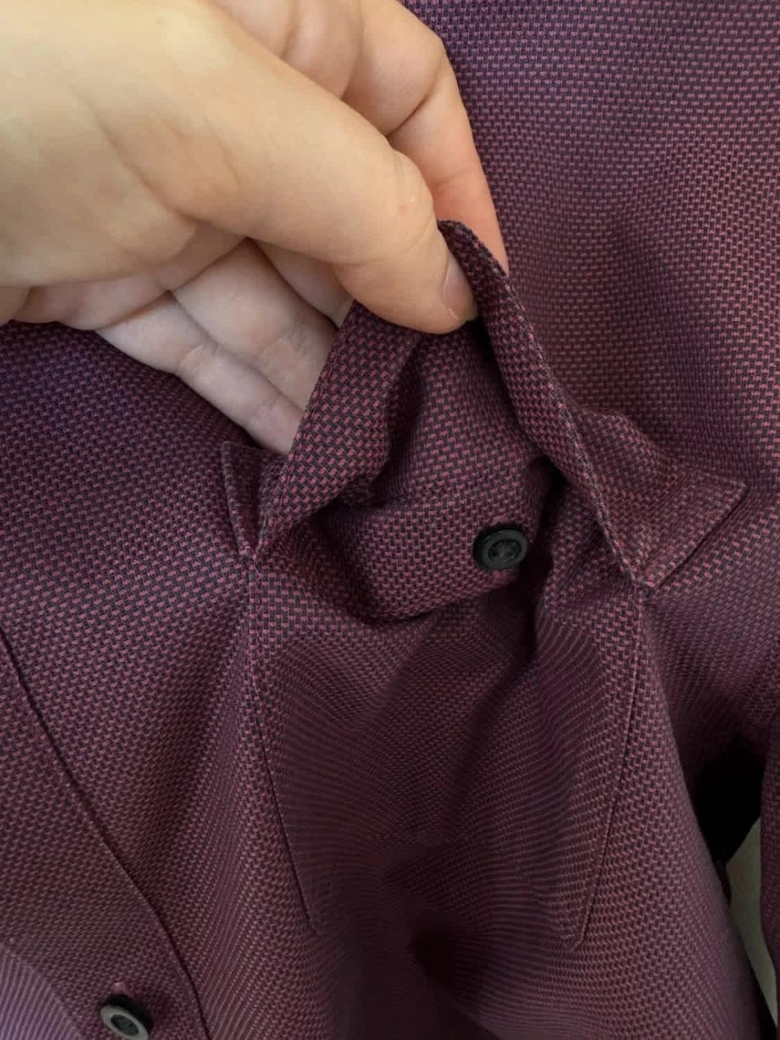 Chemise Fred Perry Homme bordeaux motif texturé 100% coton taille M - Photo 5/9