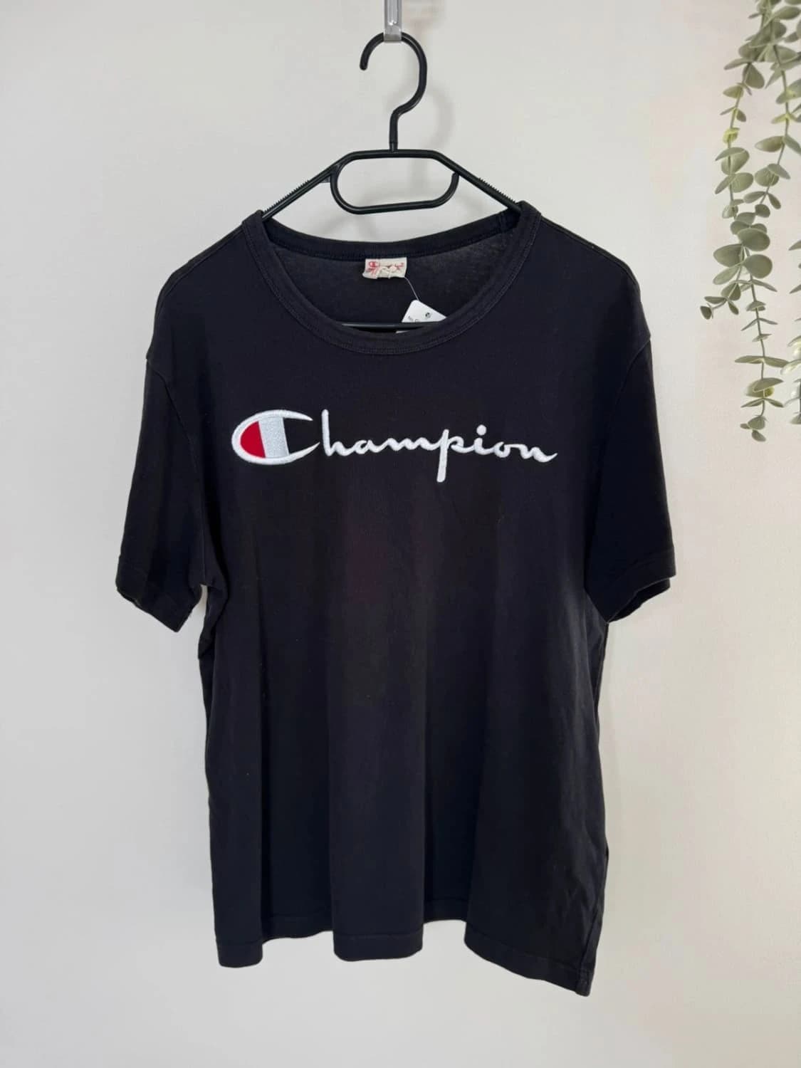 T-shirt coton Champion noir logo brodé taille M - FP2512160 - Photo 2/6