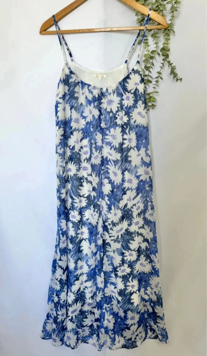 Robe longue bleue à fleurs blanches Lili & Lala taille S - Photo 2/8