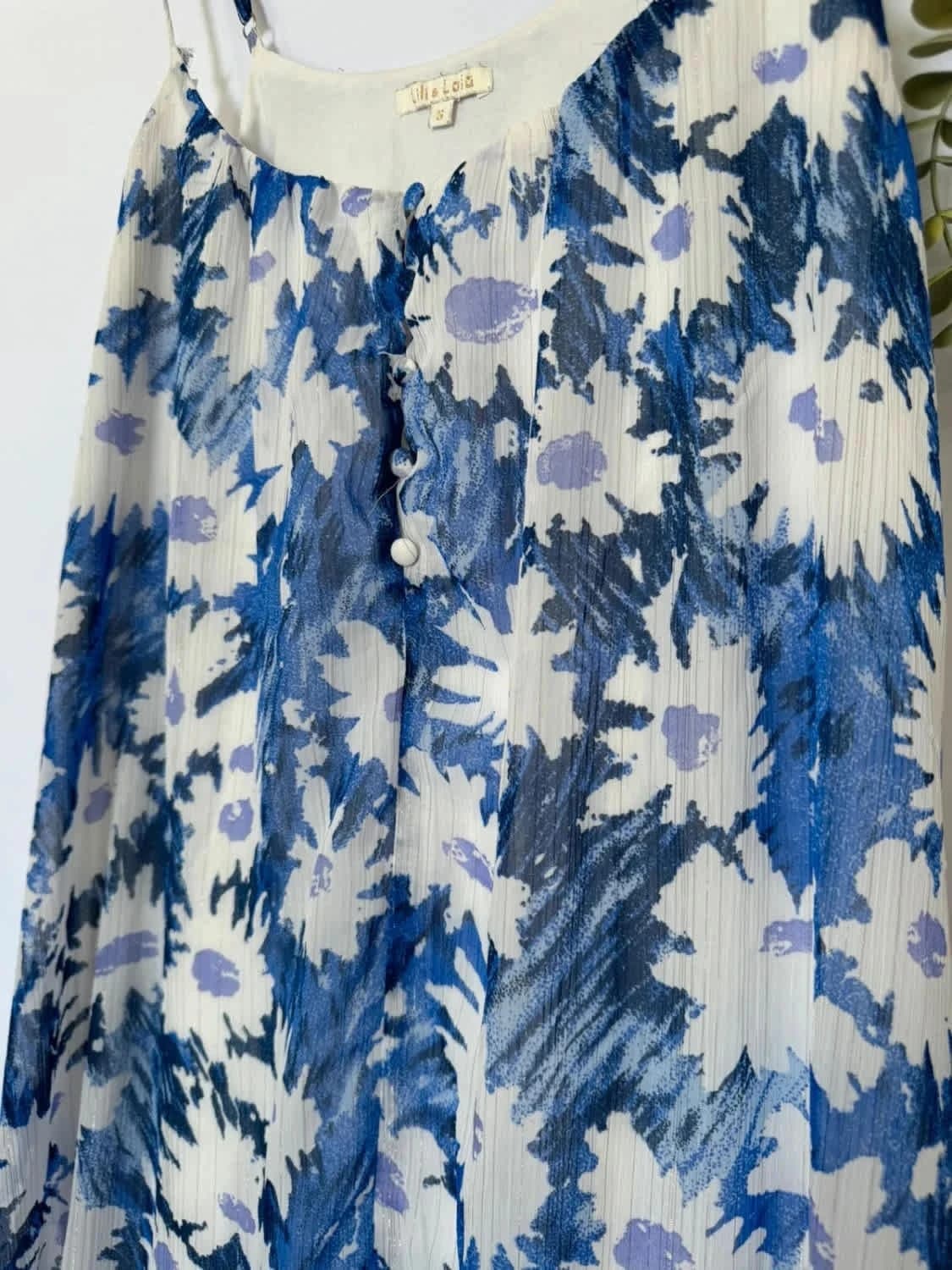 Robe longue bleue à fleurs blanches Lili & Lala taille S - Photo 4/8
