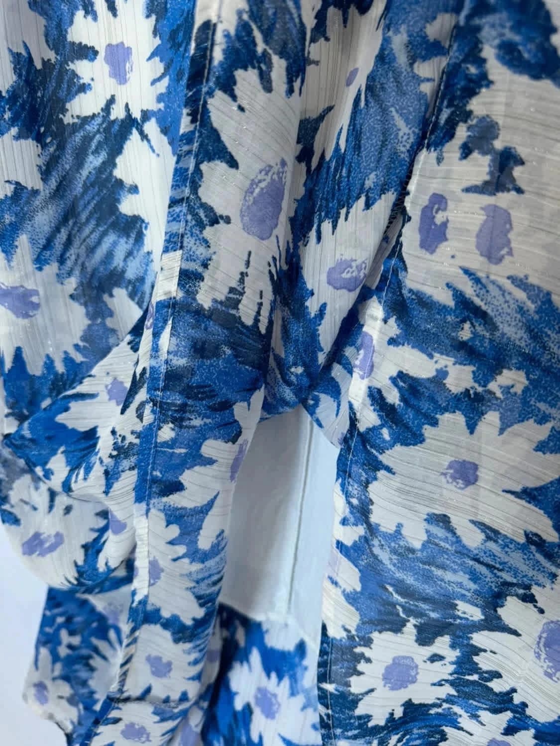Robe longue bleue à fleurs blanches Lili & Lala taille S - Photo 5/8