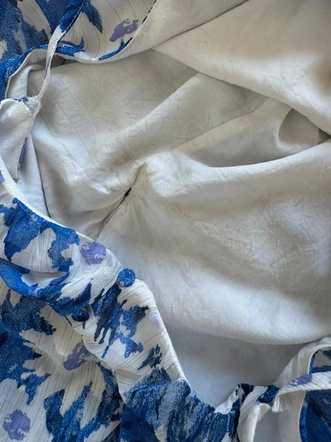 Robe longue bleue à fleurs blanches Lili & Lala taille S - Photo 8/8