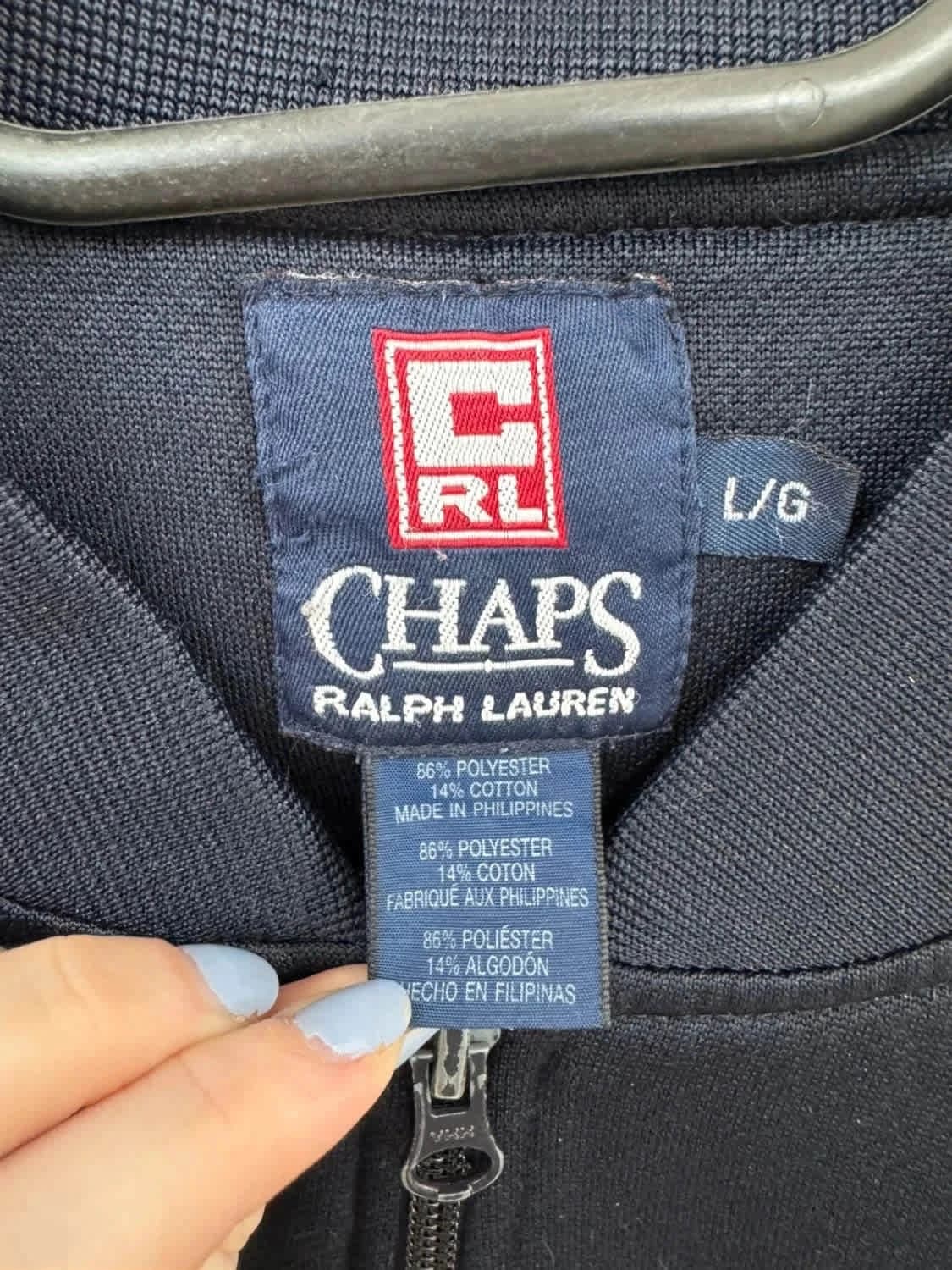 Veste/Full zip bleu Chaps Ralph Lauren taille L - Photo 4/9