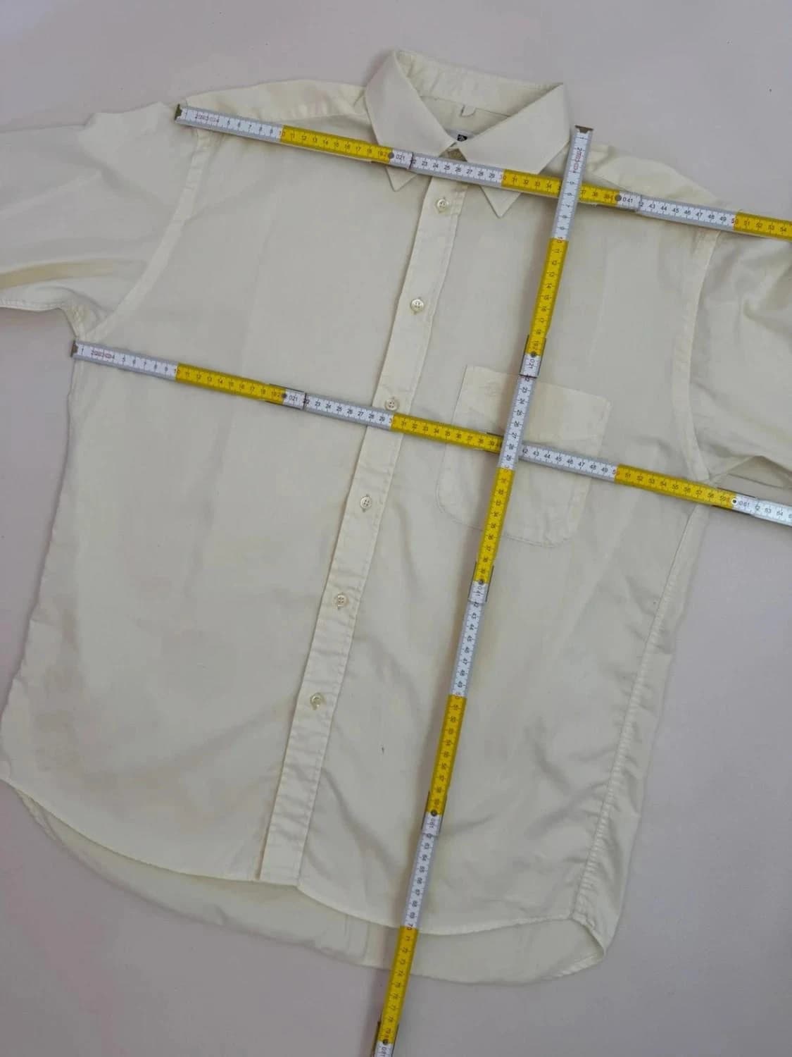 Chemise jaune pastel Pierre Balmain logo brodé taille XL - Photo 2/7