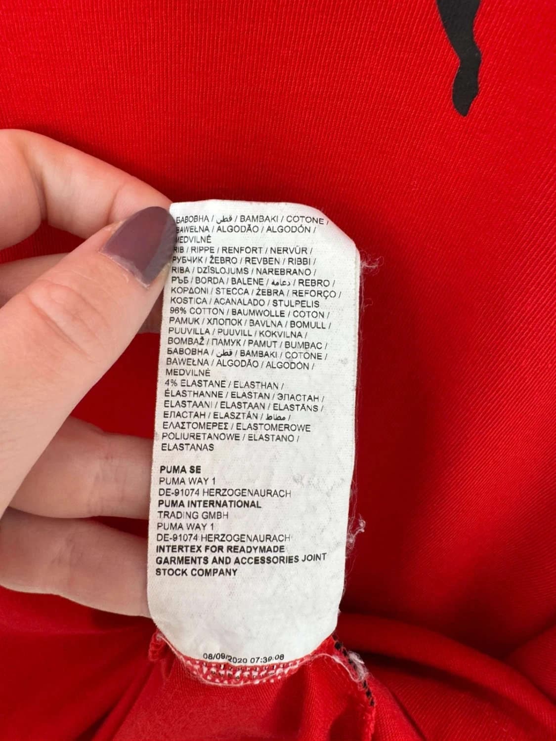 T-shirt coton Puma rouge logo taille L - FP2512181 - Photo 7/7