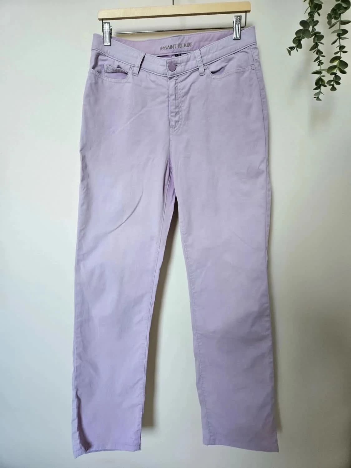 Pantalon droit Saint Hilaire violet pastel stretch confortable taille 40 - Photo 2/8