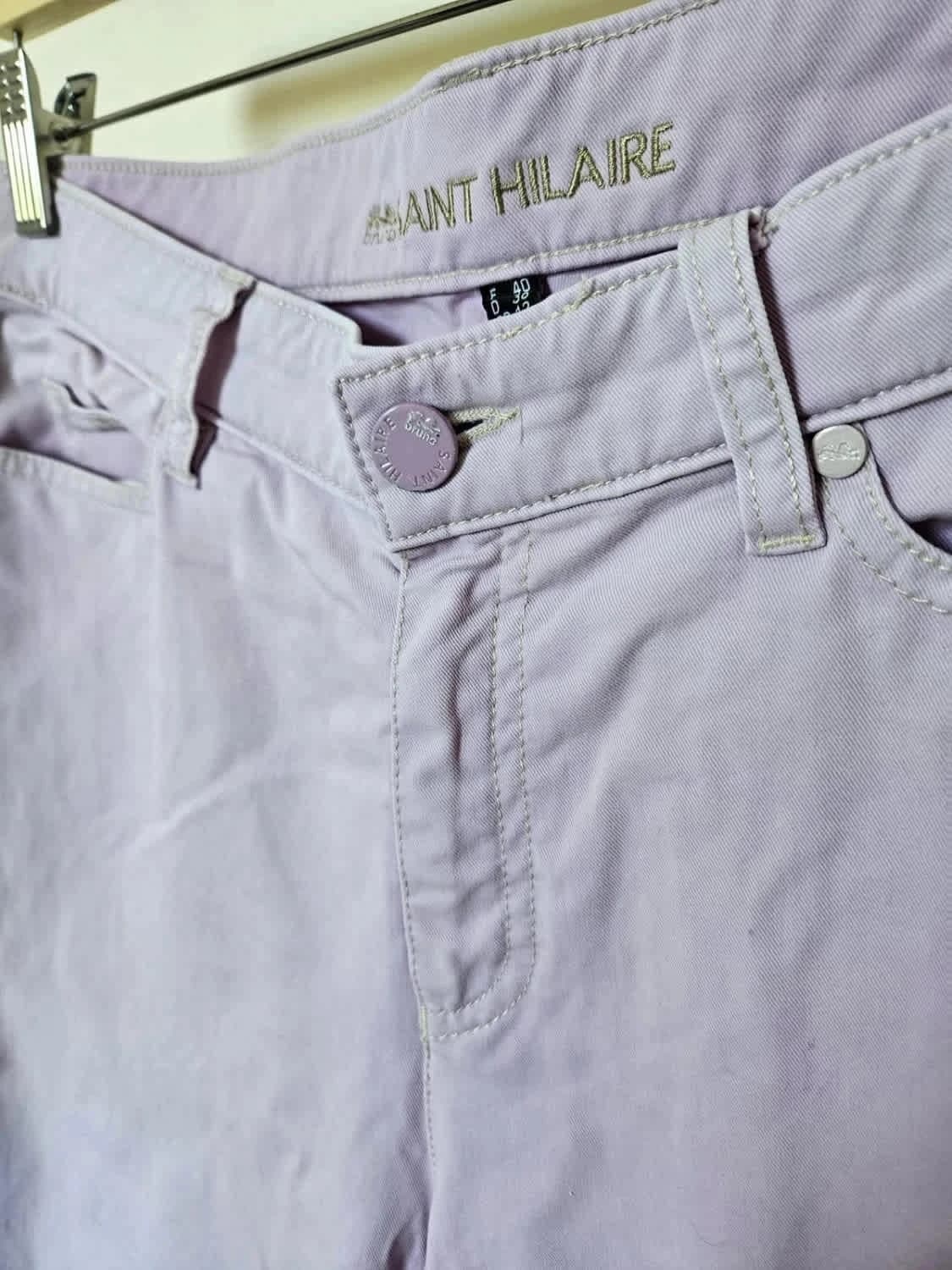 Pantalon droit Saint Hilaire violet pastel stretch confortable taille 40 - Photo 5/8