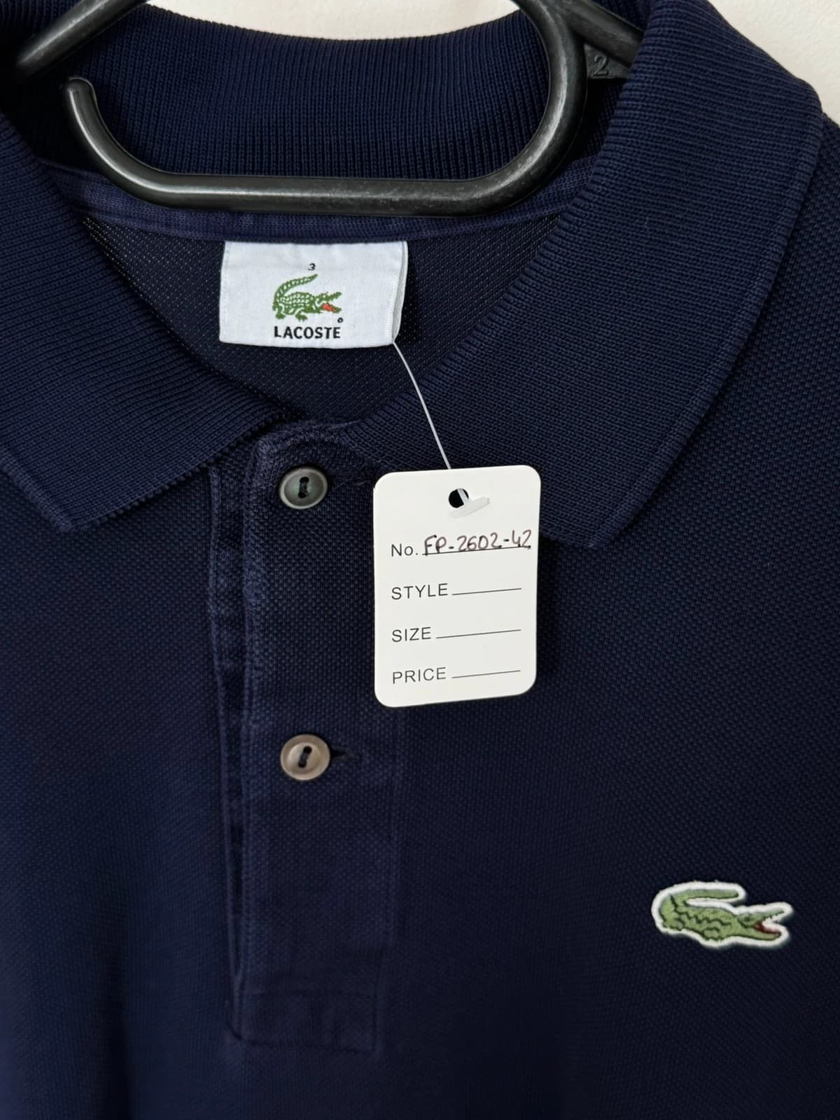 Polo manches longues Lacoste bleu marine taille 3/S - FP260242 - Photo 7/8