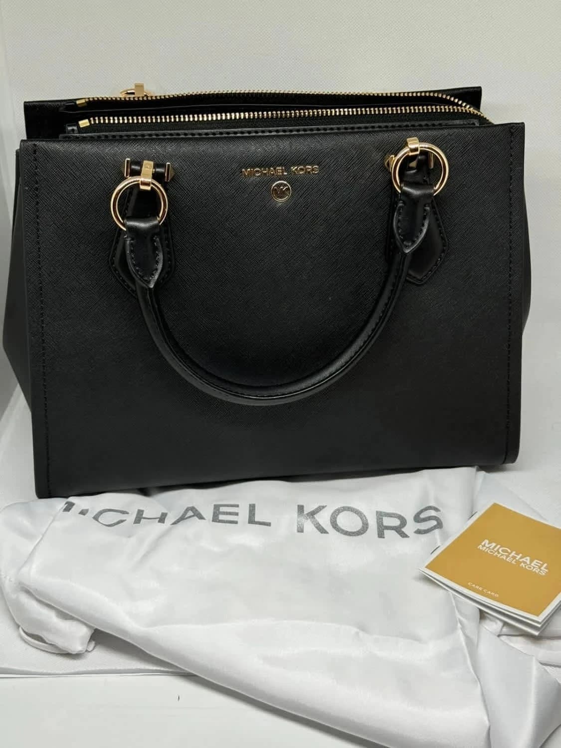 Sac à main noir Marilyn Michael Kors taille moyenne en cuir - Photo 3/20