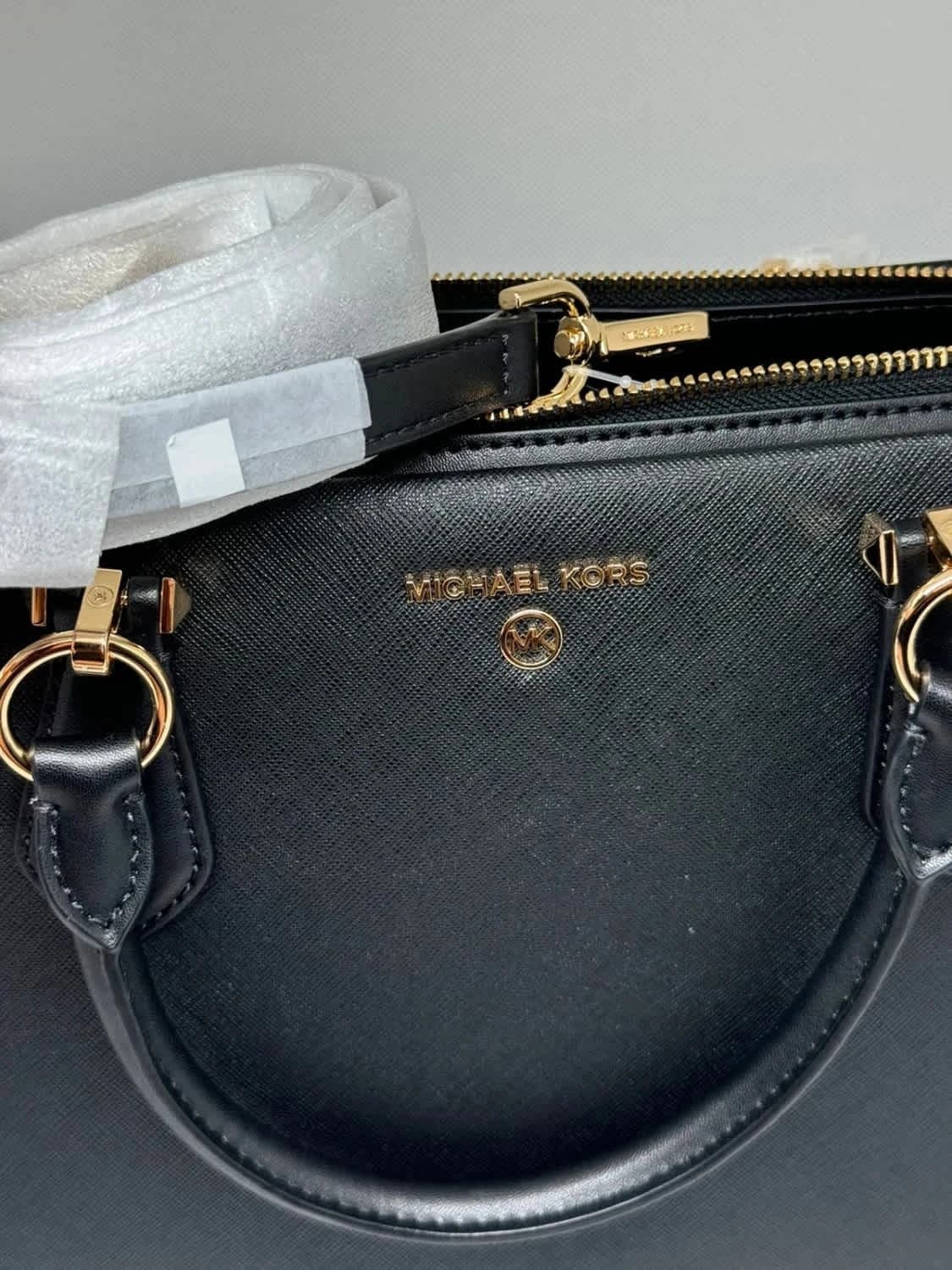 Sac à main noir Marilyn Michael Kors taille moyenne en cuir - Photo 5/20