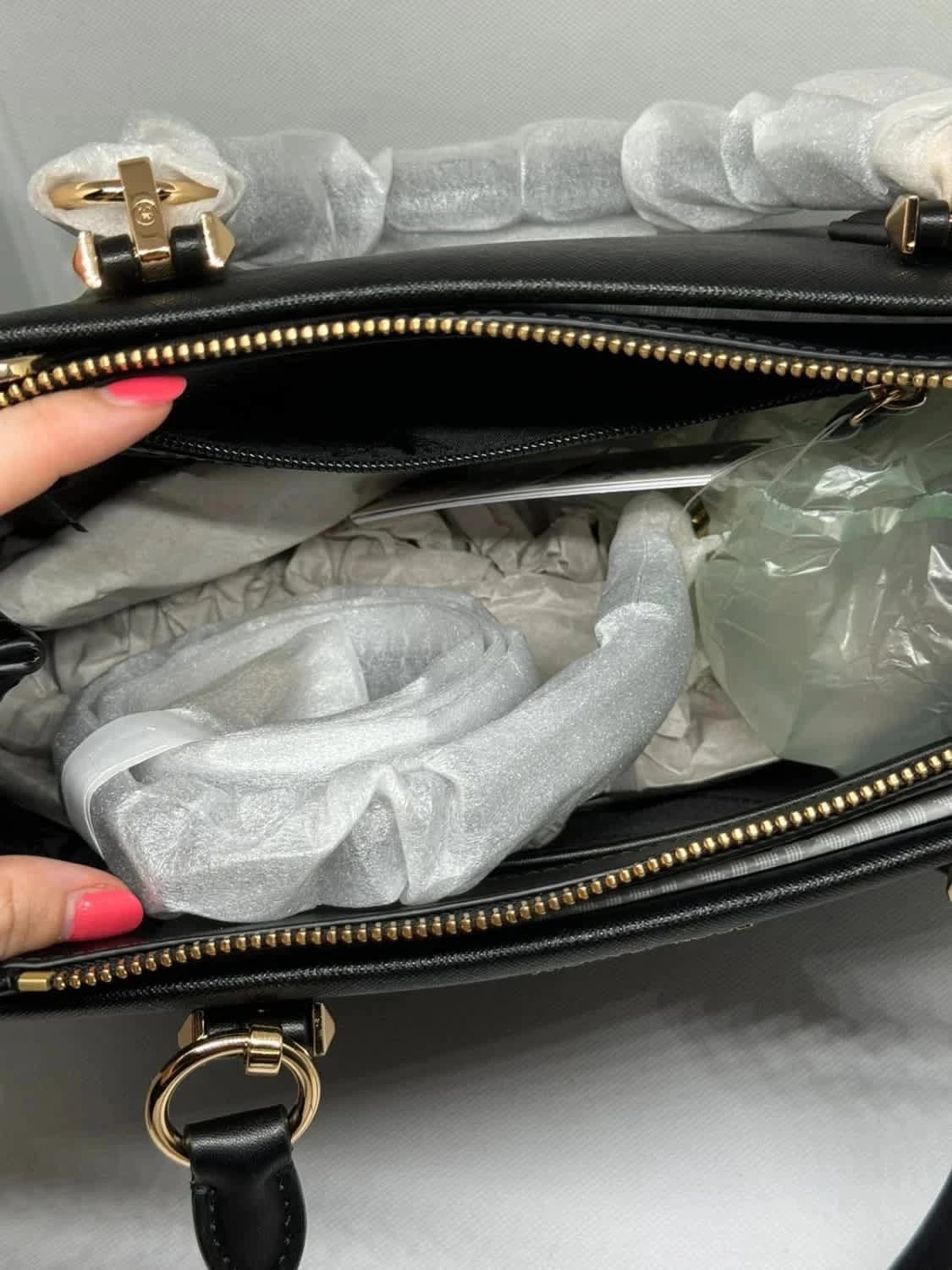 Sac à main noir Marilyn Michael Kors taille moyenne en cuir - Photo 12/20