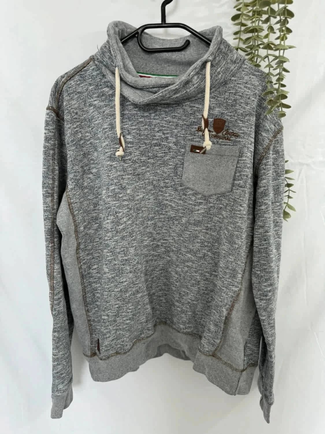 Sweat H.Landers gris chiné avec col montant taille XL - Photo 2/5