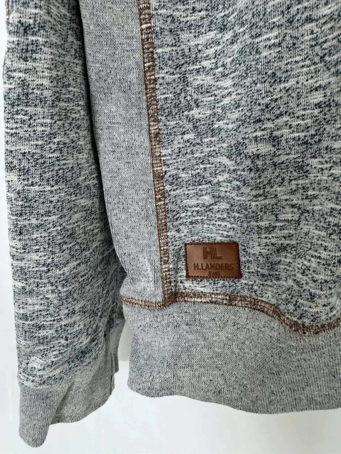 Sweat H.Landers gris chiné avec col montant taille XL - Photo 4/5